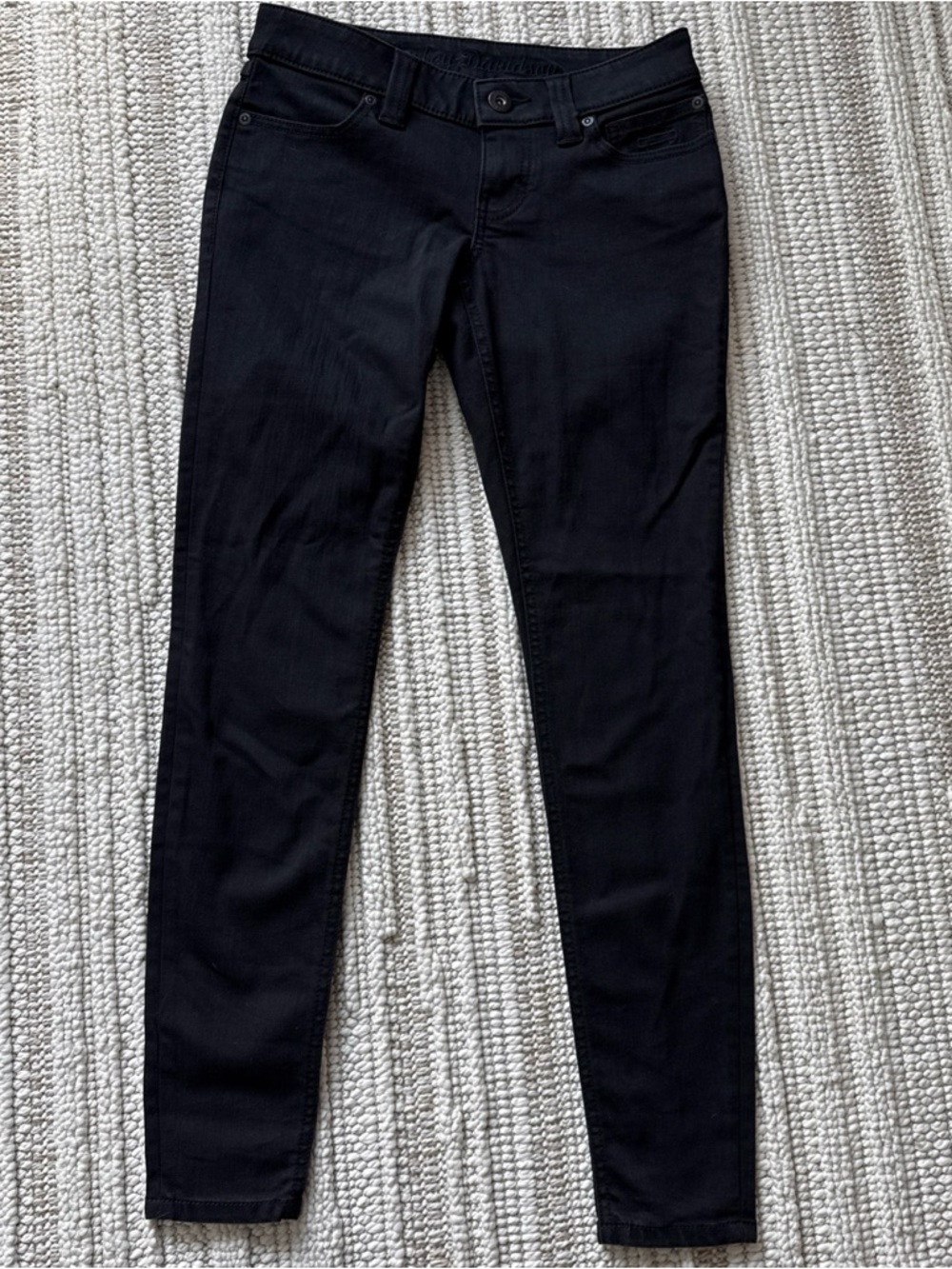 NEW HARLEY DAVIDSON WOMEN'S BLACK DENIM STRETCH HIGH WAIST SKINNY LEG SIZE 2